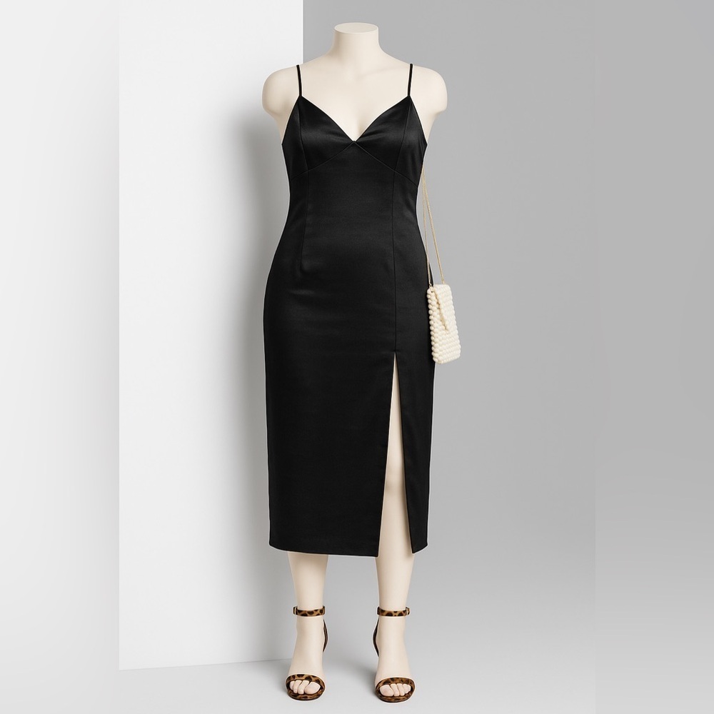 Wild Fable Women’s Satin Slip Dress - Black - Picture 2 of 7